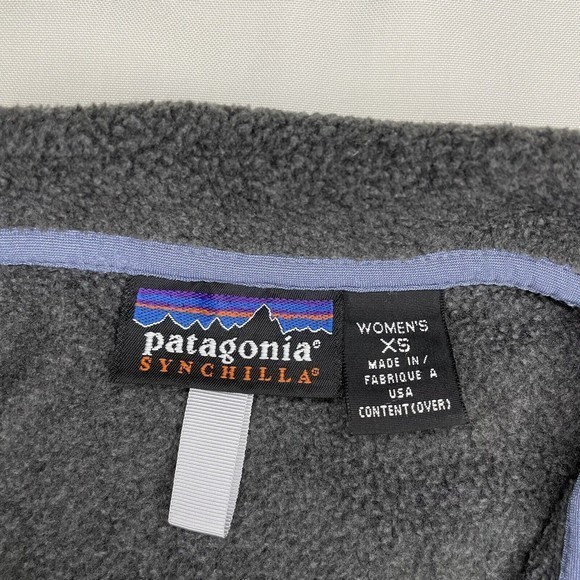 Vintage Patagonia Synchilla Full Zip Jacket Women’s XS Gray Fleece Made in USA - Picture 2 of 10